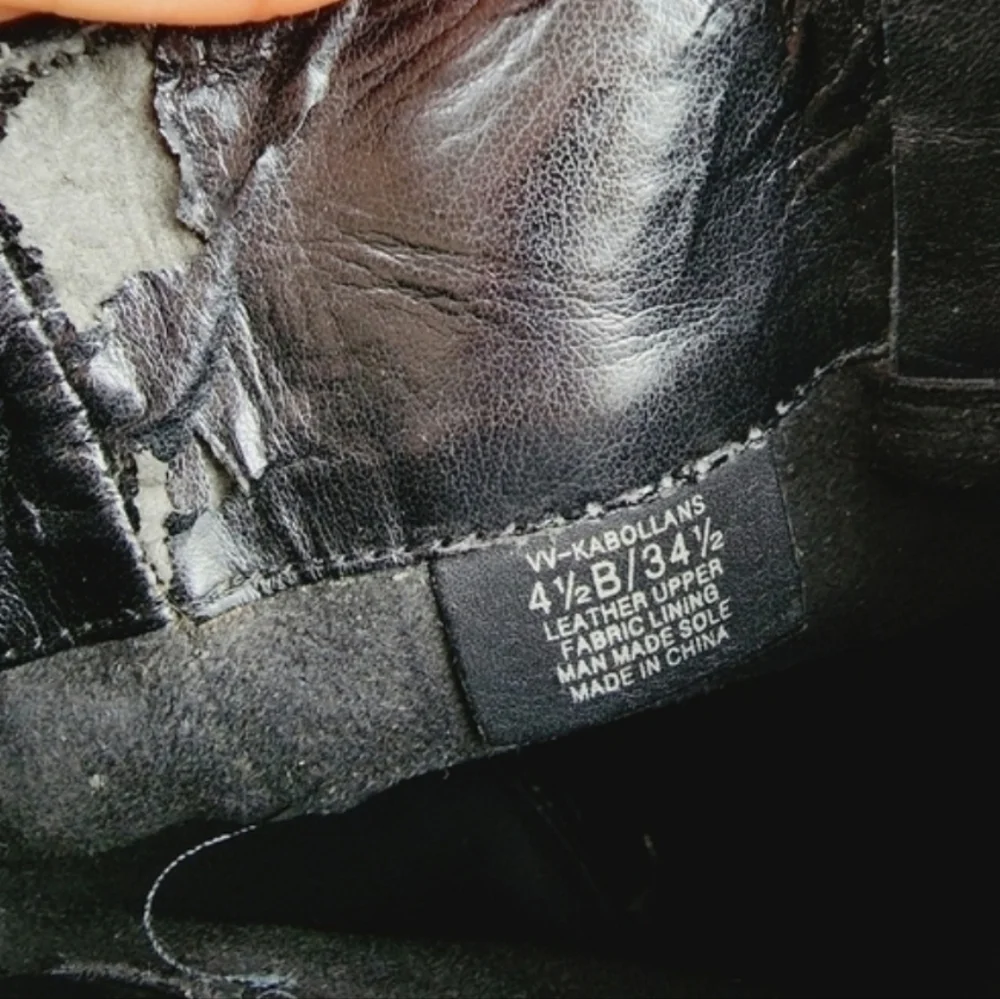 Vince Camuto leather black kabollans knee high boots